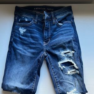 American eagle high rise jegging crop